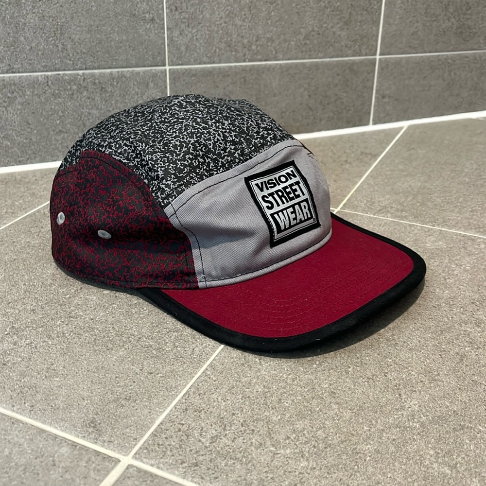 Vision Street Wear VSW Skate Skateboard BMX Hat Cap Strap Back New red grey